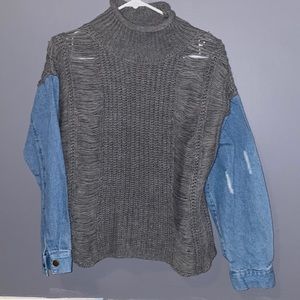 Distressed Jean/Sweater top